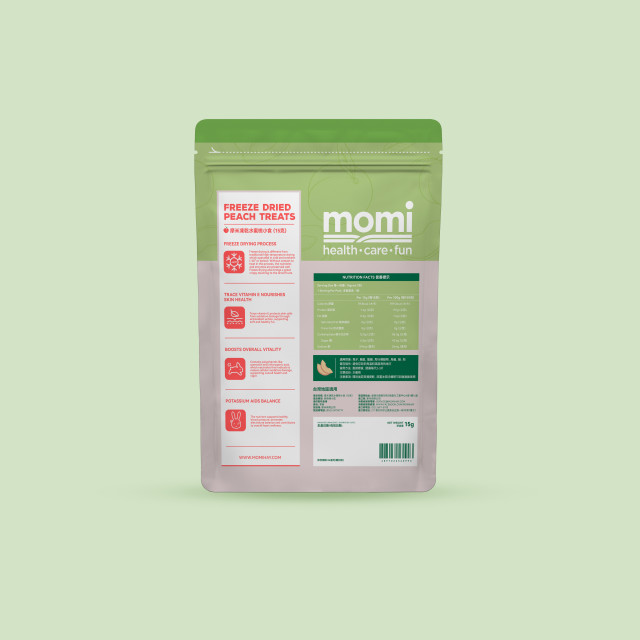 【鼠木曦】美國 MOMI 摩米特級凍乾水果小食 15g 草莓/蘋果/鳳梨/香蕉/藍莓/水蜜桃/雪梨 天竺鼠/兔用零食