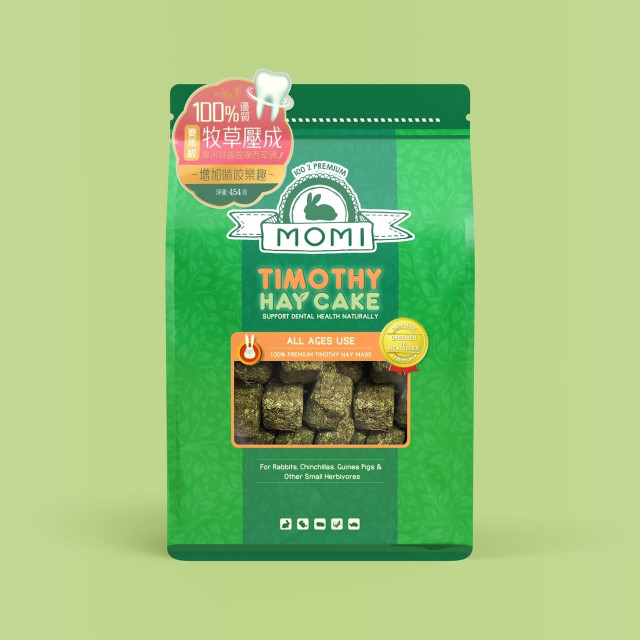 【鼠木曦】美國 MOMI 摩米特級提摩西草磚 454g (TIMC1) 成兔 成天天 磨牙草磚 低鈣高纖 盒裝草磚