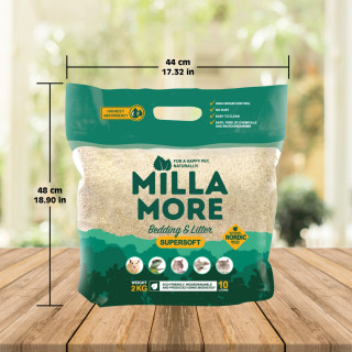 【鼠木曦】美國 MOMI 摩米 MILLEMORE 美麗多天然白楊木質墊料 3.5L / 10L (大顆粒/小顆粒) 倉鼠 天竺鼠 兔 實驗室無塵木粒 超強吸水除臭